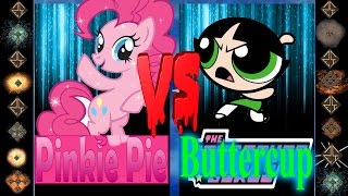 Pinkie Pie My Little Pony vs Buttercup Powerpuff Girls  Ultimate Mugen Fight 2016 [upl. by Aivalf]