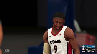 NBA 2K24 Full Gameplay GREECE vs CANADA  NBA 2K24 Paris Olympics Mode PS4 Simulation [upl. by Odericus]