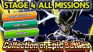 NEW COLLECTION OF EPIC BATTLES STAGE 4 ALL MISSIONS COMPLETED Dragon Ball Z Dokkan Battle [upl. by Goldie]