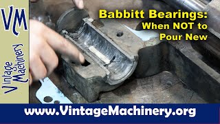 Babbitt Bearings  When Not to Pour New Inspecting and Freshening Up Jointer Bearings [upl. by Annoeik904]