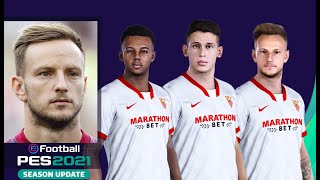 eFootball PES 2021 Sevilla Faces Stats amp Overalls  Season Update [upl. by Guy]