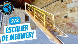 22 Faire FACILEMENT un ESCALIER DE MEUNIER fabrication sans défonceuse [upl. by Darum]