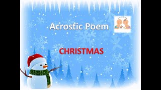 Acrostic Poem  Christmas [upl. by Ragen]