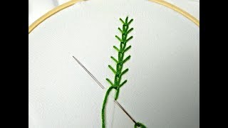 Hand Embroidery Tutorial For Beginners  Wheatear Stitch Tutorial  Wheat Ear Stitch Tutorial [upl. by Budwig624]