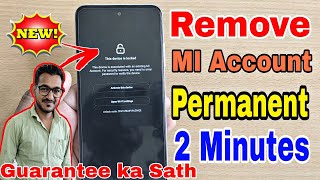 New Trick 😊😊 How to Remove Mi Account Permanently Active Mi Account  Unlock Mi Account Redmi 💯 [upl. by Schnur]