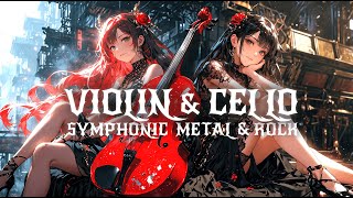 VIOLIN amp CELLO METAL ROCK 🎻 3hrs Bass Boosted 🔥 Epic Vibes for Work Gaming amp Workouts 💪🎮 [upl. by Ellerehc]