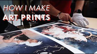 HOW I MAKE PRINTS FOR MY ART SHOP  Print amp Prep With Me [upl. by Kamal]