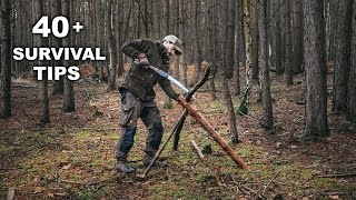 40 Wilderness Survival Skills and Bushcraft Tips [upl. by Fai234]