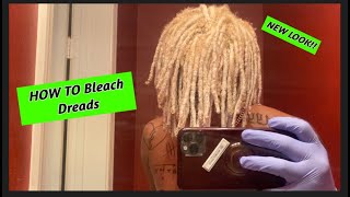 How To Bleach dreads Black to BlondWhite before and after [upl. by Esertap]