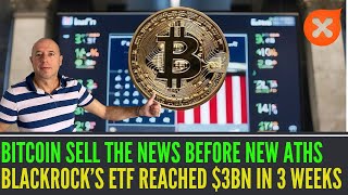 Bitcoin Sell The News Event Before New Highs I BalockRocks BTC ETF Reached 3Bn in Just 3 Weeks [upl. by Kal]