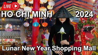 Vietnam Lunar New Year 2024 🇻🇳 AMAZING LUNAR NEW YEAR SHOPPING MALL  Walking Tour 2024 LIVE [upl. by Ahsinav507]