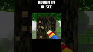 🌳TREE CAPITATOR🪓 ADDON MCPE addons minecraft shorts minecraftpe survivaladdons [upl. by Arihday849]