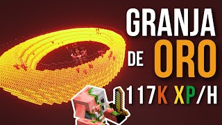 GRANJA de ORO y XP 120  121X  117KH de XP  MINECRAFT TUTORIAL [upl. by Nedyaj]