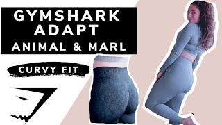 🔥GYMSHARK ADAPT ANIMAL amp MARL REVIEW 🔥 Sizing  Comparing to Camo amp Ombré  Fit on curvy body type [upl. by Annij747]