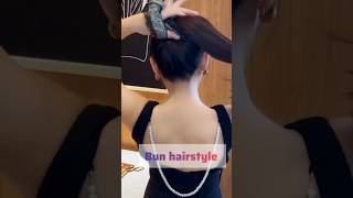 Bun hairstyle hairstyle amazinghacks easyhairstyle hairhacks hair trending longhair [upl. by Hoyt601]