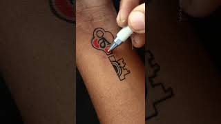 A letter tattoo idea with key trick 😱😱 viral art tattoo [upl. by Schultz]