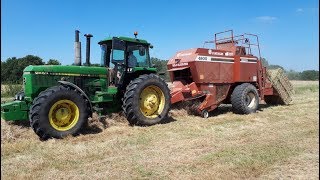 Pressage de foins 2018 JOHN DEERE 4650 amp 2140 HESSTON 4800 [upl. by Aniretake]