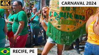 🇧🇷 07022024 Carnival in Brazil started today Recife  PE Brazil 4K recife brazil carnaval [upl. by Pascha481]