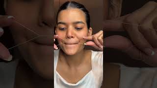 How I Thread My Face shorts ytshorts  Mishti Pandey [upl. by Trebliw889]