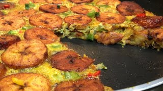 HOW TO MAKE PLANTAIN AND EGG FRITTATA [upl. by Ambrose]