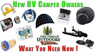 New Owners RV Camper Gear Supplies Top Item Essentials For Newbies [upl. by Neirrad]