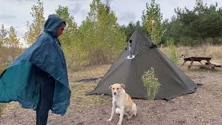 EXTREME 40° Solo Camping 4 Days  Snowstorm amp Winter Camping Hot Tent  Alone with My Dog in Forest [upl. by Muncey]