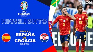 HIGHLIGHTS  España vs Croacia  UEFA EURO 2024  J1  TUDN [upl. by Yereffej]