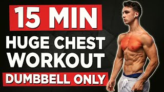 15 MINUTE CHEST amp SHOULDER WORKOUT DUMBBELLS ONLY [upl. by Perce]