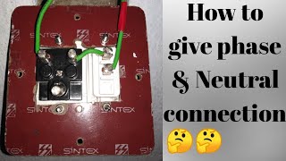 1 Switch and 3 pin Socket Connection in Telugu [upl. by Hpejsoj]