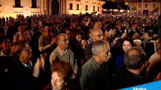 Malta Aħjar flEwropa  Simon Busuttil fPjazza San Ġorġ [upl. by Shererd]