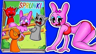 Make INCREDIBOX SPRUNKI Game Book📚 💕 Pinki stuck in the fence Sad story Squishy Surgery [upl. by Mcgruter733]