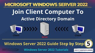 Windows Server 2022 How to Join Client Computer to Active Directory Domain 2022 [upl. by Wells]