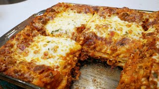 How To Make The Best Homemade Lasagna  Youll Never Buy Frozen Lasagna Again After Trying This [upl. by Sualocin68]