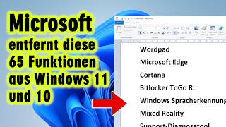 Microsoft entfernt die Apps und Funktionen aus Windows 11 und 10 [upl. by Teodoor25]