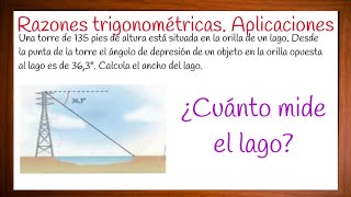 Ejercicios resueltos del ángulo de depresión Razones trigonométricas [upl. by Ephram]