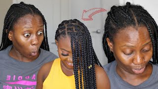 NO Rebraiding Refresh OLD Knotless Box braids to look NEW Again [upl. by Webber]