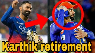 Dinesh Karthik retired from IPL amp Virat Kohli consoling DK in his last match dineshkarthik rcb [upl. by Latreece159]