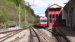 Waldenburgerbahn Führerstandsmitfahrt von Waldenburg nach Liestal [upl. by Ynffit]