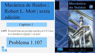 Problema 1107  Robert L Mott  MECÁNICA DE FLUIDOS  sexta edición capítulo 1 [upl. by Darya574]