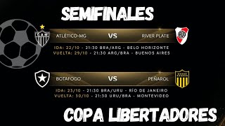 Semifinales Copa Libertadoresfutbol copalibertadoresPeñarolriverplate botafogo atleticomineiro [upl. by Repsaj]