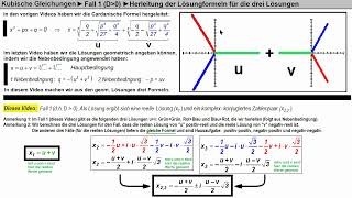 Kubische Gleichungen ► Cardanische Formeln 4 ► Beweis der Formel für Fall 1 [upl. by Nosduh]