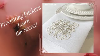 The Secret to Avoiding Puckers in Machine Embroidery [upl. by Aronoel]