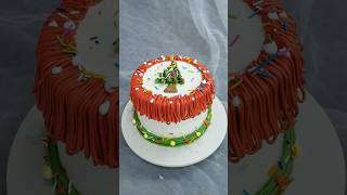 The Easiest Christmas Tree Cake Tutorial You Must Try This Yearcaketrendingshortscakechristmas [upl. by Anwahsal]