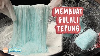 MEMBUAT GULALI TEPUNG  GULALI RAMBUT NENEK  GULALI BASAH  JAJANAN SD [upl. by Zeuqirdor]