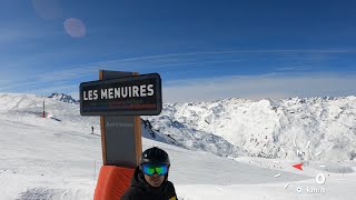 3 ValleysLes Menuires  Skiing with friends in perfect weather and snow conditions March 2022 [upl. by Nnaeiluj]