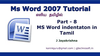 MS Word Paragraph Alignment and Indentation in Tamil [upl. by Ahsinnek]