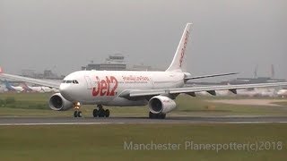 Jet2 Air Tanker A330243 GVYGL On LS832917 Landing  Taking Off At Manchester Ap On 02062018 [upl. by Kcirddor386]