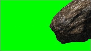 Asteroid fly by green screen  free use [upl. by Dnomaj]