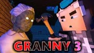 GRANNY IN MINECRAFT 3 Horror Game ANIMATION  Day 3 Reuploaded [upl. by Aserahs]