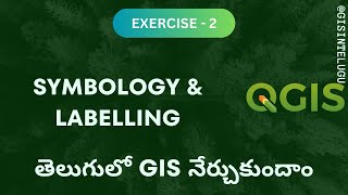 Symbology amp Labelling  Exercise 2  GIS in Telugu  QGIS for Beginners [upl. by Kroo]